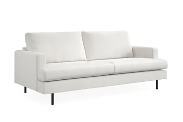 Menard Compact 3-sits Soffa i Bouclé - Vit - Möbler - Vardagsrum - Soffor - 3-sits soffor