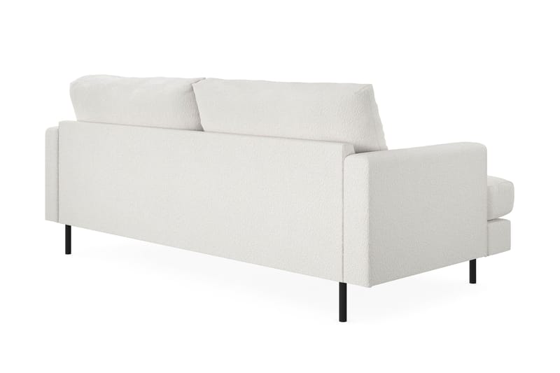 Menard Compact 3-sits Soffa i Bouclé - Vit - Möbler - Vardagsrum - Soffor - 3-sits soffor