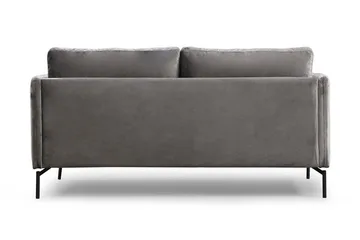 Mezonzo 2-sits Sammetssoffa 177 cm med Smala Armstöd - Grå - Möbler - Vardagsrum - Soffor - 2-sits soffor