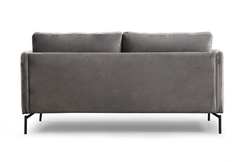 Mezonzo 2-sits Sammetssoffa 177 cm med Smala Armstöd - Grå - Möbler - Vardagsrum - Soffor - 2-sits soffor