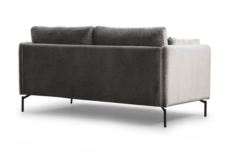 Mezonzo 2-sits Sammetssoffa 177 cm med Smala Armstöd - Grå - Möbler - Vardagsrum - Soffor - 2-sits soffor