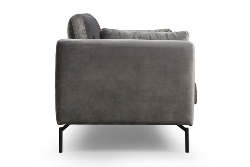 Mezonzo 2-sits Sammetssoffa 177 cm med Smala Armstöd - Grå - Möbler - Vardagsrum - Soffor - 2-sits soffor