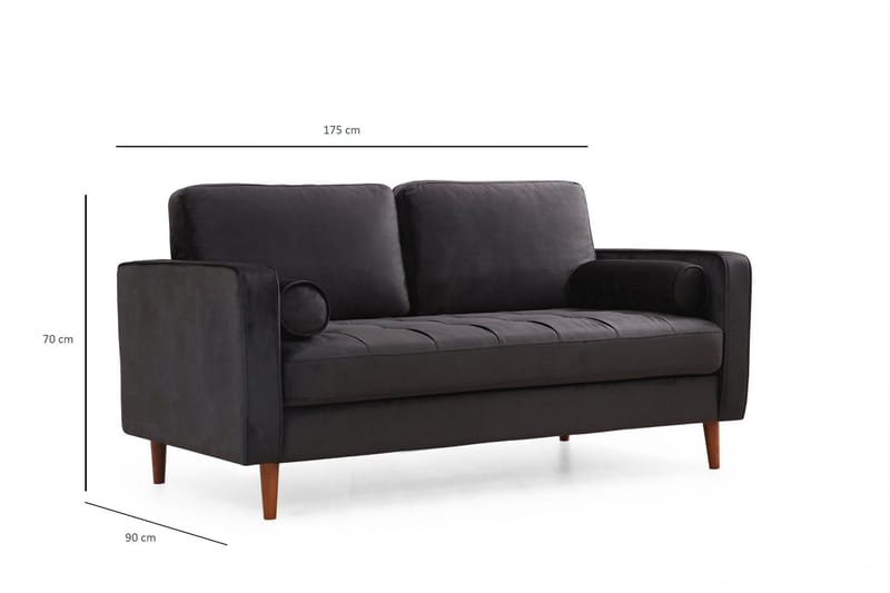 Mirrilnesh Soffa 2-sits - Svart - Möbler - Vardagsrum - Soffor - 2-sits soffor