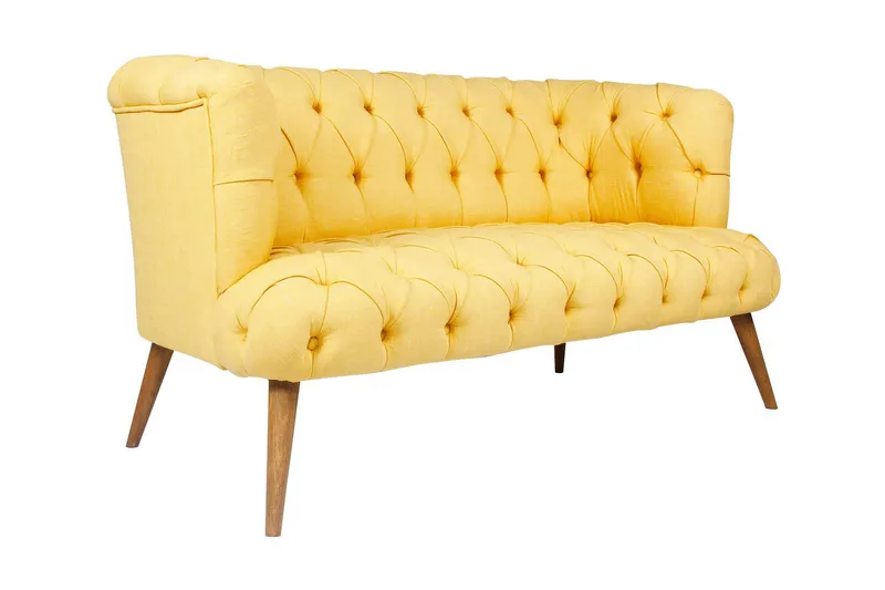 Monroew 2-sits Soffa - Gul/Natur - Möbler - Vardagsrum - Soffor - 2-sits soffor