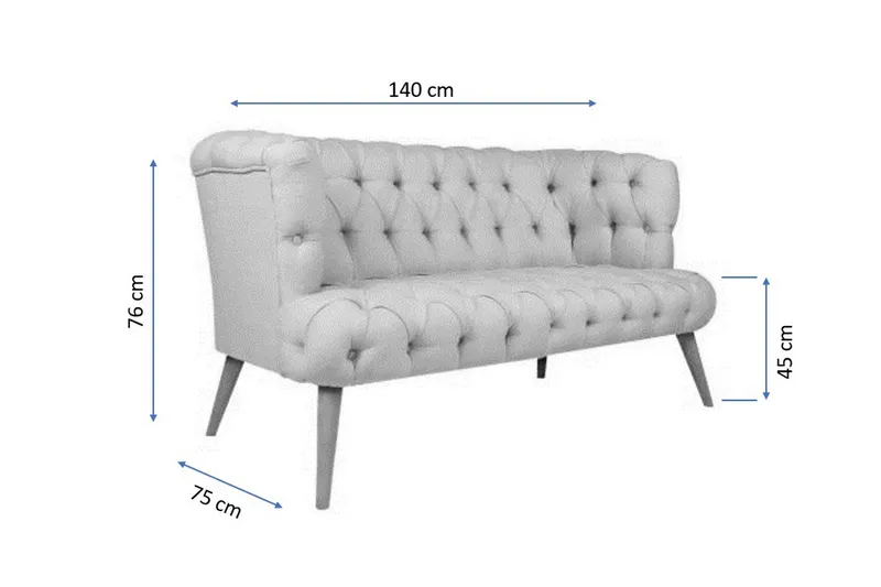 Monroew 2-sits Soffa - Gul/Natur - Möbler - Vardagsrum - Soffor - 2-sits soffor