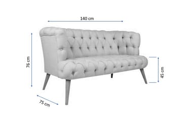 Monroew 2-sits Soffa - Krämvit/Natur - Möbler - Vardagsrum - Soffor - 2-sits soffor