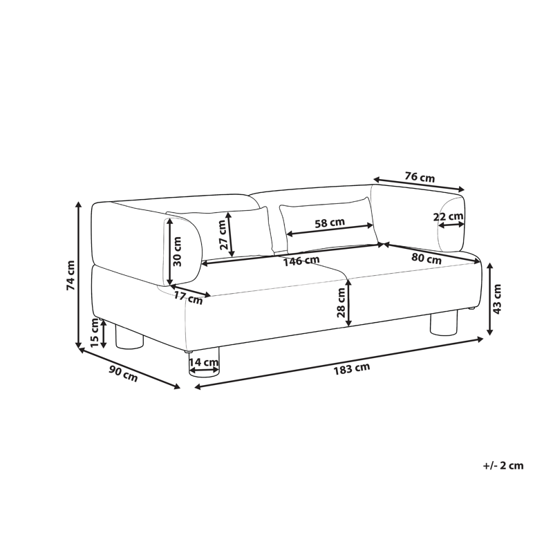 2-sits soffa Movik - Off-white - Möbler - Vardagsrum - Soffor - 2-sits soffor
