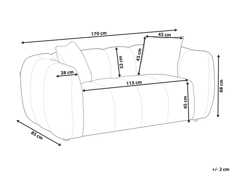 2-sits soffa Ness - Taupe - Möbler - Vardagsrum - Soffor - 2-sits soffor