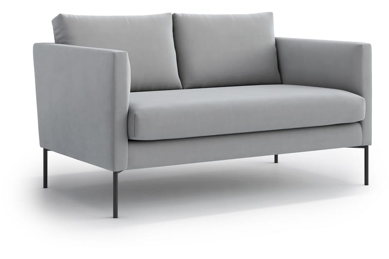 NOAK 2-sits Soffa Sammet/Grå - Möbler - Vardagsrum - Soffor - 2-sits soffor