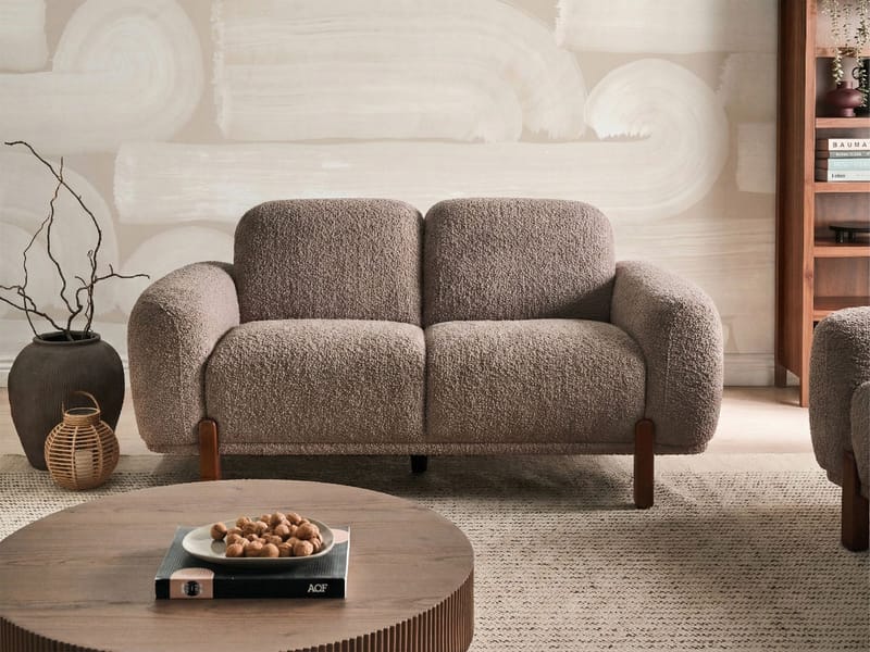 2-sits soffa Odnes i Bouclé - Beige - Möbler - Vardagsrum - Soffor - 2-sits soffor