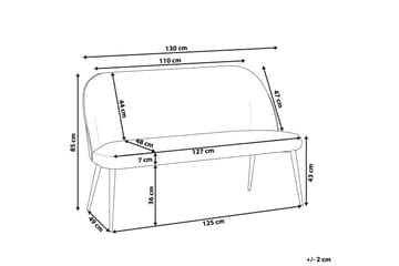 Osbyn 2-sits Soffa - Sammet/Blå - Möbler - Matplats - Kökssoffor & pinnsoffor