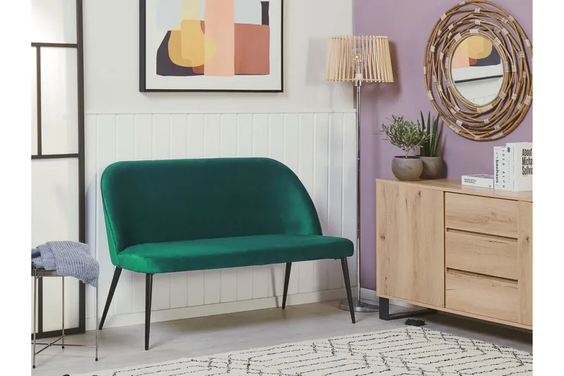 Osbyn 2-sits Soffa - Sammet/Mörkgrön - Möbler - Vardagsrum - Soffor - 2-sits soffor