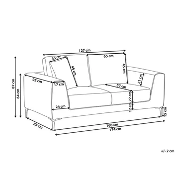2-sits soffa Reinen - Vit, Svart - Möbler - Vardagsrum - Soffor - 2-sits soffor