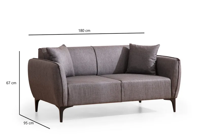 Rossland Soffa 2-sits - Mörkgrå - Möbler - Vardagsrum - Soffor - 2-sits soffor