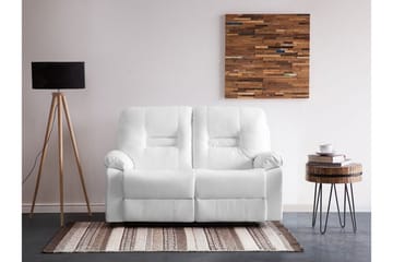 Rovik 2-sits Djup Reclinersoffa 146 cm i Konstläder - Vit - Möbler - Vardagsrum - Soffor - Reclinersoffor & Biosoffor