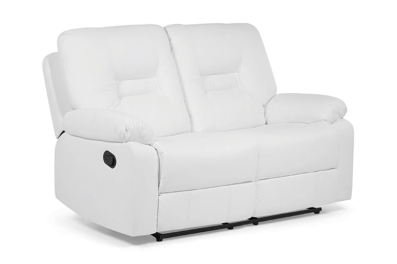 Rovik 2-sits Djup Reclinersoffa 146 cm i Konstläder - Vit - Möbler - Vardagsrum - Soffor - Reclinersoffor & Biosoffor