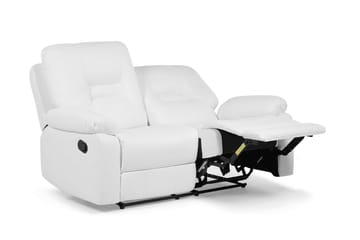 Rovik 2-sits Djup Reclinersoffa 146 cm i Konstläder - Vit - Möbler - Vardagsrum - Soffor - Reclinersoffor & Biosoffor