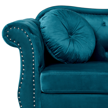 2-sits soffa Skien - Blågrön - Möbler - Vardagsrum - Soffor - Sammetssoffor
