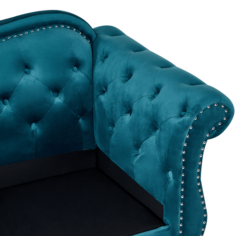 2-sits soffa Skien - Blågrön - Möbler - Vardagsrum - Soffor - Sammetssoffor