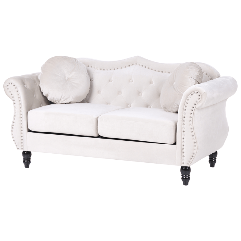 2-sits soffa Skien - Ljusbeige - Möbler - Vardagsrum - Soffor - Sammetssoffor
