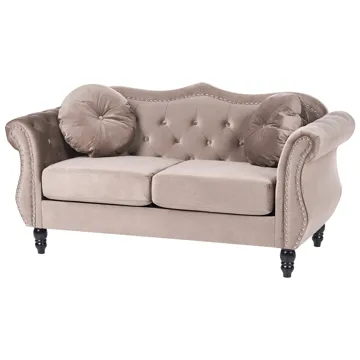 2-sits soffa Skien - Taupe - Möbler - Vardagsrum - Soffor - Sammetssoffor