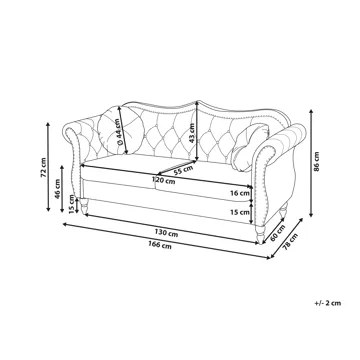2-sits soffa Skien - Taupe - Möbler - Vardagsrum - Soffor - Sammetssoffor