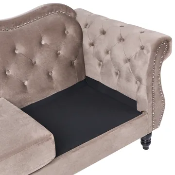 2-sits soffa Skien - Taupe - Möbler - Vardagsrum - Soffor - Sammetssoffor