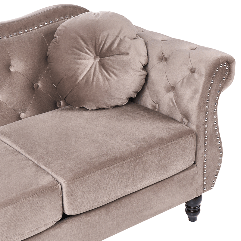 2-sits soffa Skien - Taupe - Möbler - Vardagsrum - Soffor - Sammetssoffor