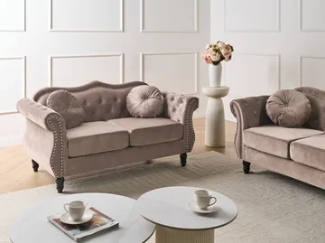 2-sits soffa Skien - Taupe - Möbler - Vardagsrum - Soffor - Sammetssoffor