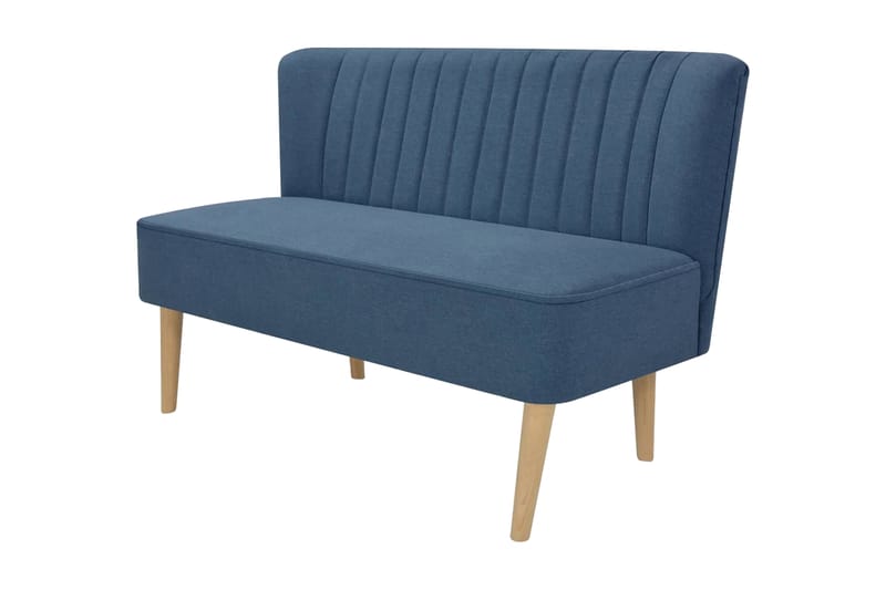 Soffa 117x55,5x77 cm tyg blå - Blå - 2-sits soffor