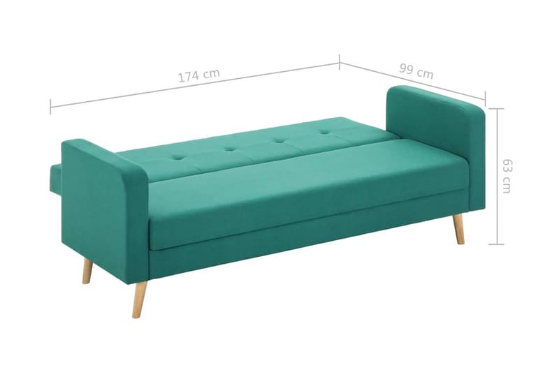 Soffa i tyg grön - Grön - 2-sits soffor