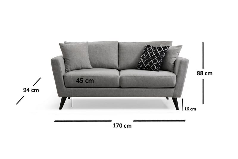 SUYASH 2-Sits Soffa Grå - Möbler - Vardagsrum - Soffor - 2-sits soffor