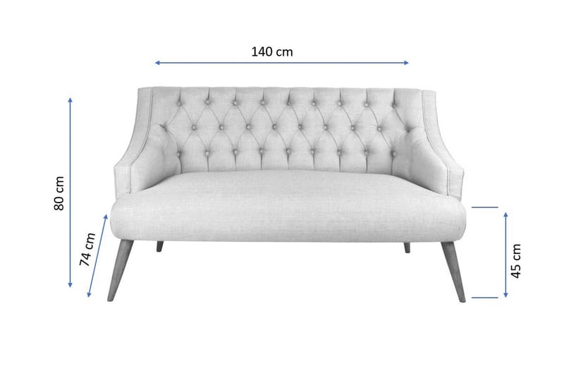 TEJARES 2-sits Soffa Grön/Natur - Möbler - Vardagsrum - Soffor - 2-sits soffor