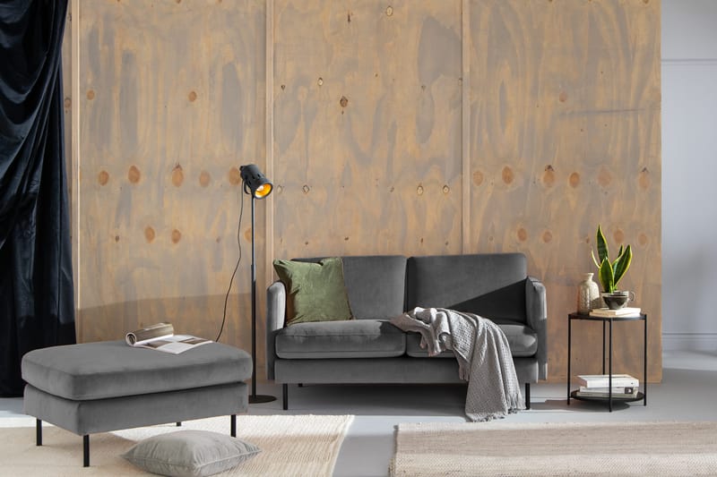 Teodin Sammetssoffa 2-sits - Ljusgrå - Möbler - Vardagsrum - Soffor - 2-sits soffor