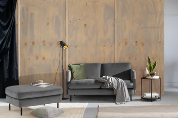 Teodin Sammetssoffa 2-sits - Ljusgrå - Möbler - Vardagsrum - Soffor - 2-sits soffor