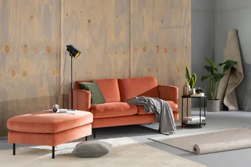 Teodin Sammetssoffa 2-sits - Rosa - Möbler - Vardagsrum - Soffor - 2-sits soffor