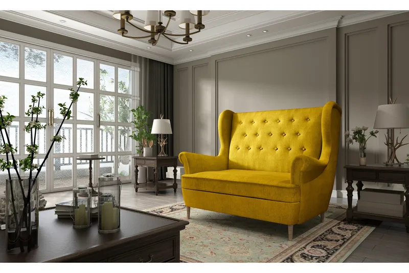 Tiny Fåtölj med Armstöd, Gul