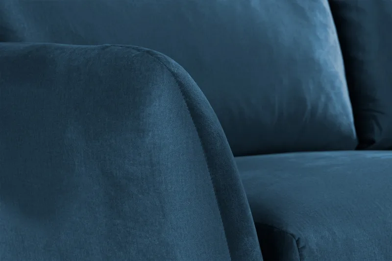 Trend 2-sits Sammetssoffa - Blå - Möbler - Vardagsrum - Soffor - 2-sits soffor