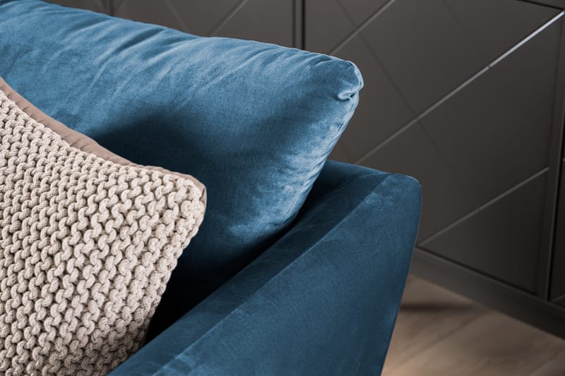 Trend 2-sits Sammetssoffa - Blå - Möbler - Vardagsrum - Soffor - 2-sits soffor