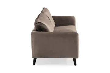 Trend 2-sits Sammetssoffa - Brun - Möbler - Vardagsrum - Soffor - 2-sits soffor