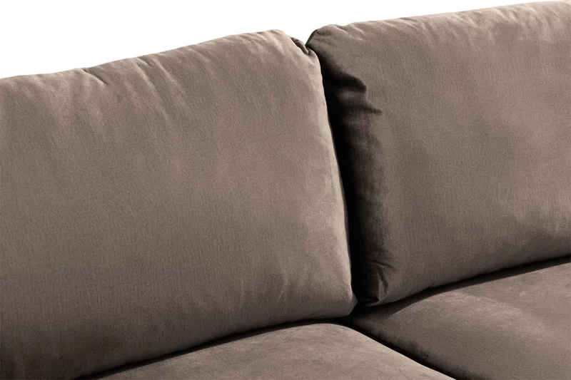 Trend 2-sits Sammetssoffa - Brun - Möbler - Vardagsrum - Soffor - 2-sits soffor