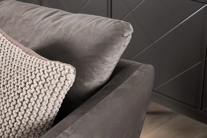 Trend 2-sits Sammetssoffa - Brun - Möbler - Vardagsrum - Soffor - 2-sits soffor