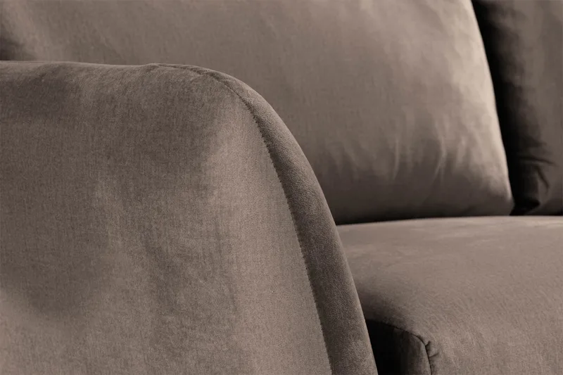 Trend 2-sits Sammetssoffa - Brun - Möbler - Vardagsrum - Soffor - 2-sits soffor