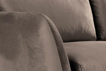 Trend 2-sits Sammetssoffa - Brun - Möbler - Vardagsrum - Soffor - 2-sits soffor