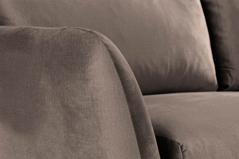 Trend 2-sits Sammetssoffa - Brun - Möbler - Vardagsrum - Soffor - 2-sits soffor