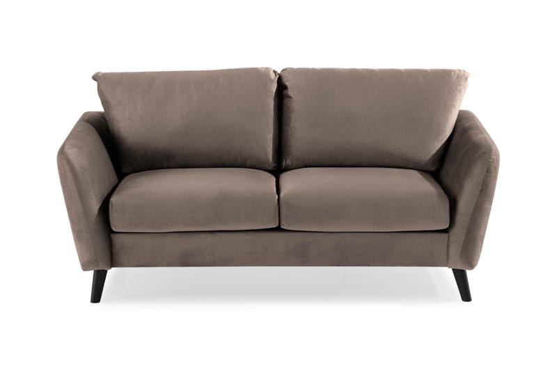 Trend 2-sits Sammetssoffa, Brun