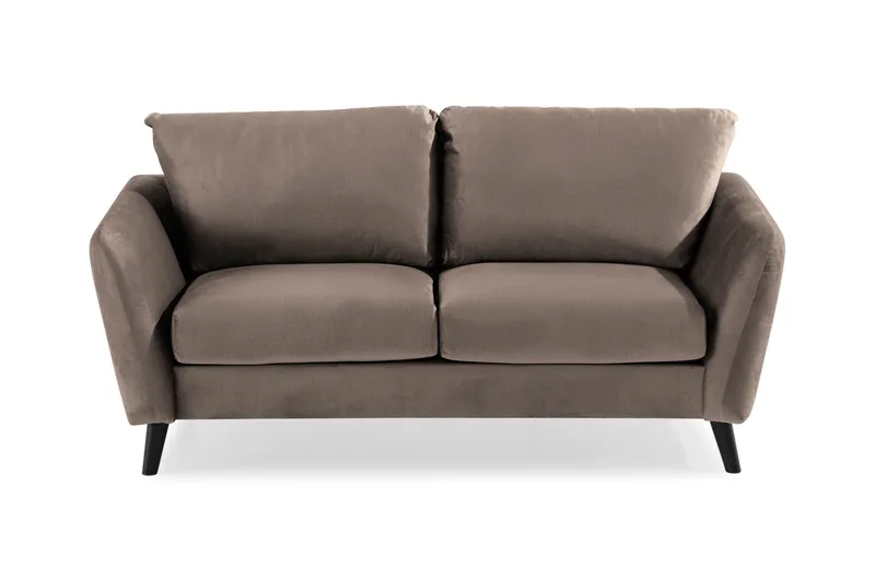 Trend 2-sits Sammetssoffa, Brun