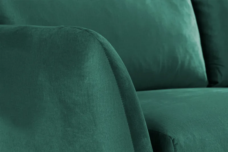 Trend 2-sits Sammetssoffa - Grön - Möbler - Vardagsrum - Soffor - 2-sits soffor