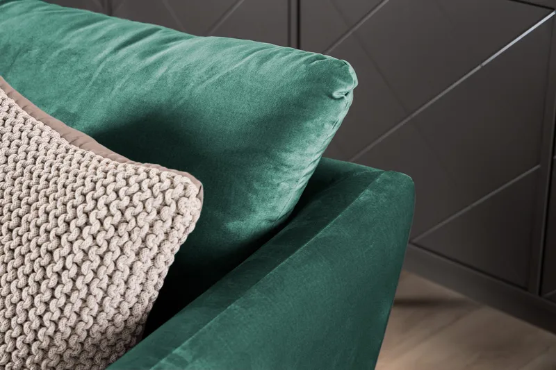 Trend 2-sits Sammetssoffa - Grön - Möbler - Vardagsrum - Soffor - 2-sits soffor