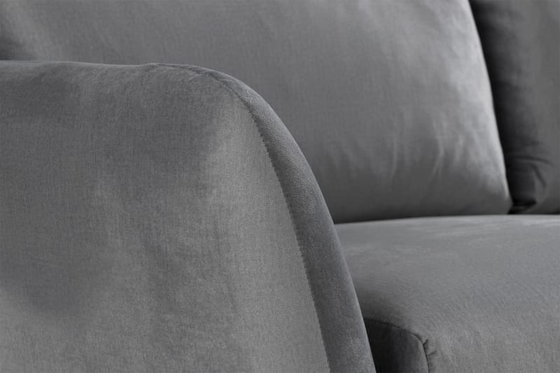 Trend 2-sits Sammetssoffa - Ljusgrå - Möbler - Vardagsrum - Soffor - 2-sits soffor